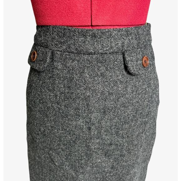 Boden Women’s Size 10 L 100% Wool Grey Fully Lined Knee Length Academia Skirt - Picture 3 of 6
